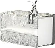 Generic Modern Transparent Wall Mounted Tissue Box Holder with Water Ripple Design
