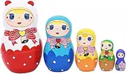 Stacking Nested Set Educational Toys for Kids Nesting Dolls Toys for Toddlers Birthday Gift and Home Decoration Educational Learning Handmade Nesting Dolls