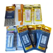 (10) Lot Velcro Sticky Back for Fabrics & Sew-On Mix Assorted Dots Strips White