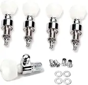ifundom Banjo Tuning Machines 5 Pcs Geared Tuners Acoustic Banjo Tuning Keys Metal Finish