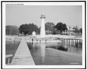 Biloxi Light, Biloxi, Mississippi c1900 Old Photo