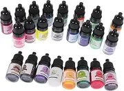 HEALSOPTHY 24Pcs Dye Pigment for Epoxy Resin Durable Liquid Coloring Material for DIY Craft Projects and Easy to Mix for Art and Home Decor