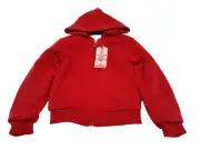 7Apparel Kids Red Sherpa Lined Hooded Jacket Size 5/6 New
