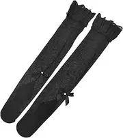 [XYZOOM] XYWHPGV Woman Bowknot Decor Black Stretchy Thigh High Stockings(f7b8a e37f6 0163c de112 c96a9 7d4fc