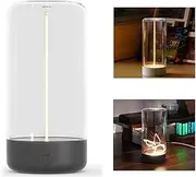 Rechargeable LED Cordless Table Lamp with Minimalist Design and Breathing Effect - Modern Cordless Night Light Mini in Grey, Ideal for Christmas, Birthdays, Valentine's Day, and New Year Celebrations