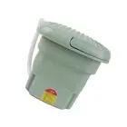 (Vert Prise UE)Portable Mini Washing Machine Folding Underwear Socks Washer F XG