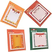 KOCKSHION 4 Pcs Certificate and Note Pads Shape Motivational Mini Inspirational Sticker Charts for Incentives Color Halloween Cute Elementary Cartoon Thanksgiving Memo Paper