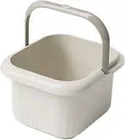 Foot Bath Tub, Wash Bucket, Portable Foot Bath Tub, Massage SPA Bucket, Thickened for Travel, White
