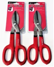 2 ATE PRO 10" UTILTY TIN SNIPS SHEET METAL SHEARS SCISSORS LINOLEUM #30147