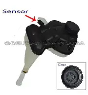 Mercedes 2215000349 Coolant Reservoir Overflow Expansion Tank + Cap + Sensor SET