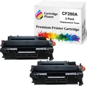 2 Pack Compatible Toner Cartridge Replacement for HP CF280A 80A (2,700 Pages) for HP Laserjet Pro 400 M401d 400 M401dn 400 M401dne 400 M401dw 400 M401n 400 MFP M425dn 400 MFP M425dw