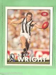 1996 COLLINGWOOD MAGPIES AFL SELECT STICKER #59 GRAHAM WRIGHT