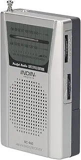 BC-R60 AM FM Battery Operated Portable Pocket Radio Mini Radio Music Player Operated by 2 AA Battery Wireless Speaker for House & Outdoor VCXN