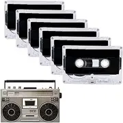 tintoke Pack of 12 Music Cassettes, Empty Cassettes, Low Noise Audio Cassettes, Empty Cassettes with Individual, Blank Music Cassettes, 60 Minutes, Suitable for Conferences, Seminars, Music etc