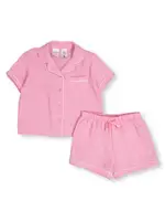 Miss Mango Elasticated Waist Youth Girls Woven Pyjama Set, Pink, Size 8
