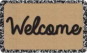 [ASHLEY PRODUCTIONS] The Original Fun Mat, Welcome Mat, 18" x 30", Burlap Composition Welcome