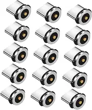 UTHCLO 15Pcs USB C Magnetic Adapter Rotating Connector Tip for Fast Charging Data Transfer Compatible with Type C Devices for Convenient Use Enhanced Magnetic Force