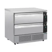 Polar U-Series 2 Drawer Counter Fridge Freezer 4xGN - Under Bench Freezers (D...