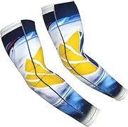 [FSCEV] Ice Hockey Art Pattern Sun Protection Arm Sleeves Outdoor Essentials Cooling Compression Golf Hiking Cycling
