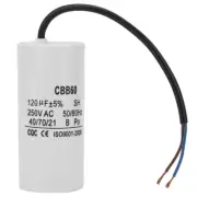 CBB60 Run Capacitor, Wire 250VAC 120Uf 50/60Hz Capacitor for Motor Air Compresso