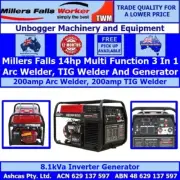 Millers Falls Multi Function 3 In 1 Arc Welder, TIG Welder & Inverter Generator