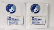 SEARS Slumber Shop Perma-Prest Percale Fitted Bottom Bed Sheet White NOS Vtg Two