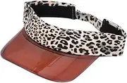 [MOBUTOFU] Leopard Print Cap Beanies Animal Beret for UV Jacket Leopard Pants Visor Hat Hoodie Brim Running Visor Catsuit Puff Sleeve Blouse Golf Hat Headband Fleece Yellow Cotton