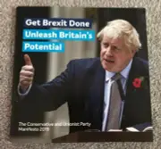 BORIS JOHNSON CONSERVATIVE PARTY OFFICIAL 2019 MANIFESTO BOOK BOOKLET
