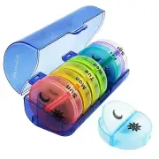 JFA Medical Weekly Cylindrical Pill Box Organiser/Reminder