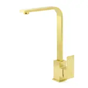 WELS Brushed Gold Gooseneck 360o Swivel Laundry Sink Kitchen Mixer Faucet Tap