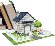 Miniature House Kit - Tiny House Making Kit with Decorative Accessories | Home Desktop Decoration, Educational Cottages Artwork Making Toy for Children and Adults