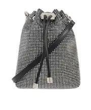 Jimmy Choo Bon Bon Drawstring Crossbody Bag One size Gray