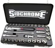 SIDCHROME 1/2" Socket Set 33pc LIMITED EDITION Metric & AF -Trade Quality -NEW-