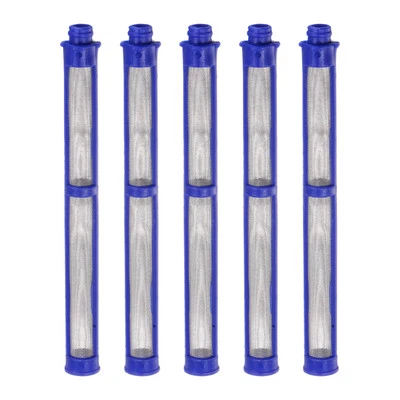 5Pcs Airless Spray Gun Filter 4.33" 100 Mesh Airless Paint Spray Filter Blue
