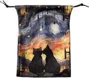 Tarot Storage Bag - Drawstring Dice Storage Bag | Jewelry Carrying Pouch for Most Standard Size Playing Cards Tarot Enthusiasts, 13x18cm