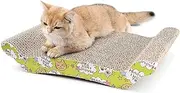 Mumoo Bear Cat Scratching Board 1 Pack with Catnip, 43cm × 21cm Cartoon Cat Scratcher Cardboard Recycle Corrugated, Replacement Lounge Pad Used for Cat(Upgraded)