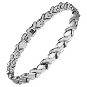 Magnetic Bracelets for Women,Adjustable Titanium Steel Wristband Brazaletes,V...