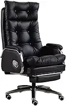 Classic Executive Office Chair Luxury Comfortable Lunch Break Reclining Office Chair Lift Swivel Computer Desk Chair Desk Task Chair(Brown)