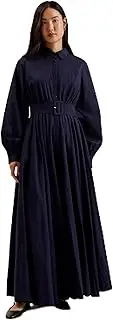[TED BAKER] Women's WMD-ene-Button Down Maxi Shirt Dress with Belt Casual Business Dress, Navy
