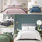 100% Cotton 4pcs Quilt Cover Flat Sheet Pillowcase Single/Double/Queen/SuperKing