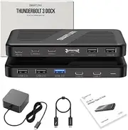 Thunderbolt 3 Dock - 11 Ports 40Gbps Docking Station, PD 100W, 60W Charging - Single 8K, Dual 4K Displays - Compatible with Windows 10/11, Mac OS 10.2 & Above, Dell, HP, Lenovo Laptops