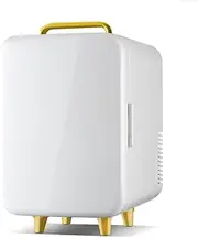 MegLob 8L Compact Refrigerator, Mini Skin Care Product Beauty Freezer, Drug Insulin Breast Milk Cooler, 6 * 330Ml Can Beverage Chiller, Personal Beverage Skin Care Product Refrigerator,White
