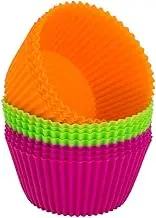 Webake Silicone Baking Cups 4.3 Inch Jumbo Reusable Cupcake Liners Mold, Non-Stick Extra Large Muffin Pans (Pack of 12)