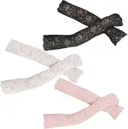 [Abaodam] Summer Cycling Arm Sleeves 3 Pairs Sun Protection Ice Sleeves Lace Cooling Uv Blocking