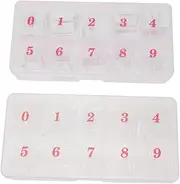 Baluue 2 Box French Manicure Press Nails False Nails Texture Manicure Stick Set