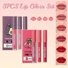 3pcs Velvet Matte Lip Gloss Set Waterproof Long-wear Liquid Lipstick Lip Colour~