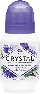 Crystal Essence Mineral Deodorant Roll-on, Lavender and White Tea, 66ml
