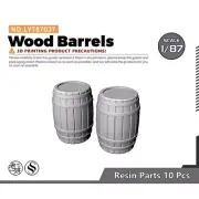 Model Railroads Display Prop HO Scale 1/87 Wood Barrels
