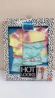 1986 Hot Looks Mix 'N Match Fashions Satin Jacket Set Fits 18" Doll No. 3828