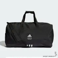 在飛比找蝦皮商城優惠-Adidas 旅行袋 手提包 健身包 全黑【運動世界】HB1